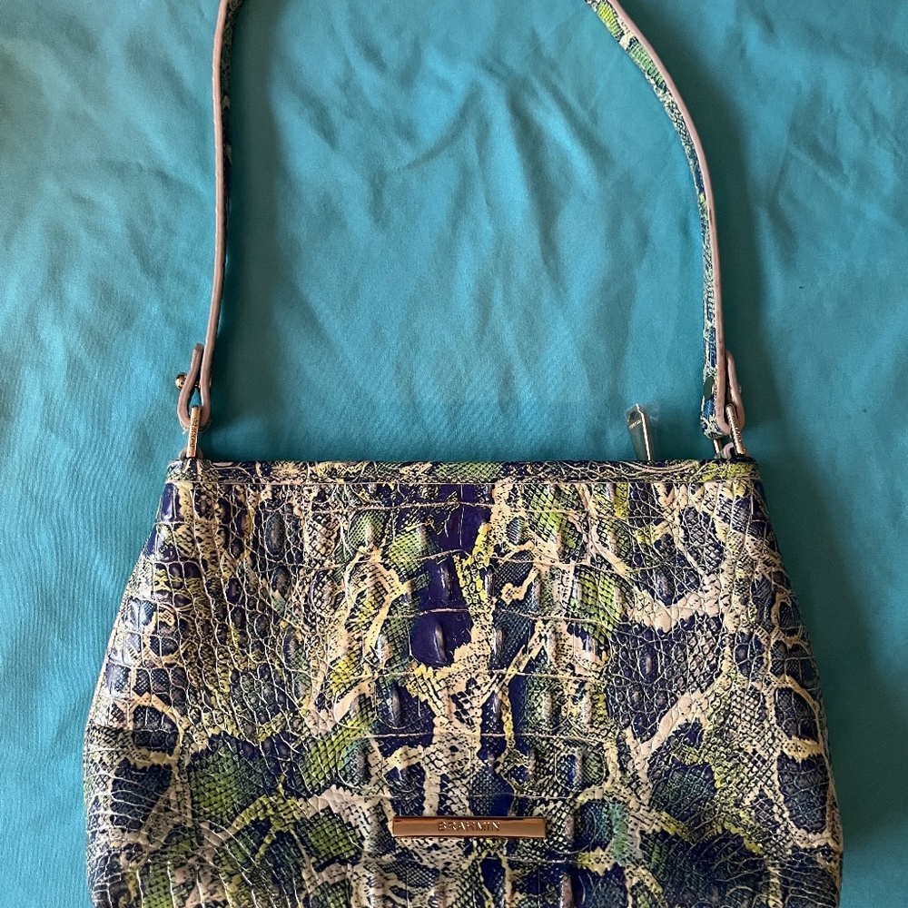 NEW Brahmin Lorelei Green Viper Melbourne bag